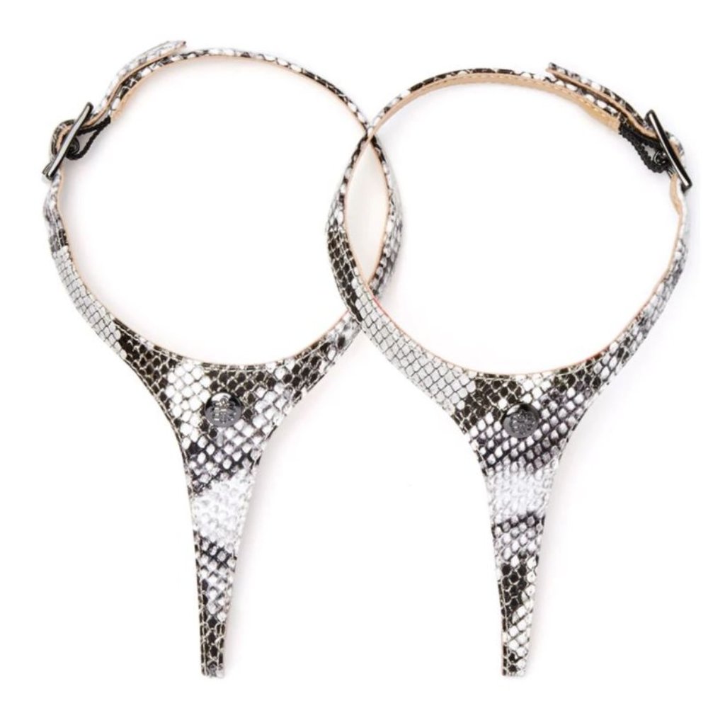 Cambiami Black & White Snake Sandal Straps